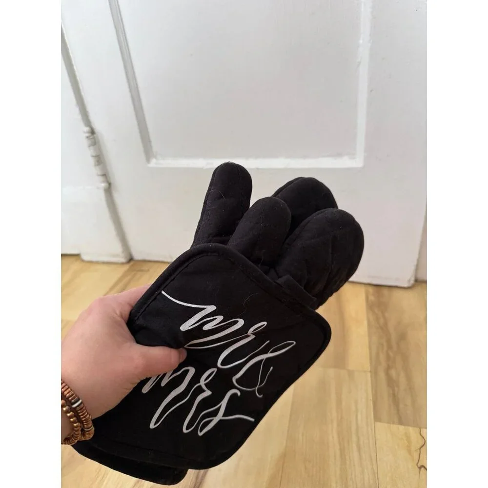 Mr. and Mrs. always forever since today, oven mitt set